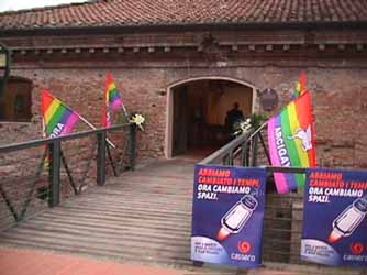 La sede nazionale dell'Arcigay, 2-3-2002. (Foto G. Dall'Orto).