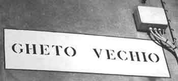 Targa stradale del ghetto di Venezia.