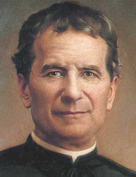 Don Giovanni Bosco in un'immagine agiografica
