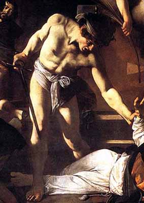 Caravaggio - Dettaglio dal _Martirio di san Matteo_