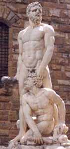 ''Ercole e Caco'' di Baccio Bandinelli in P.zza della Signoria a Firenze