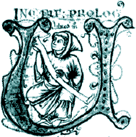 Elredo in un ritratto ideale da un manoscritto medievale