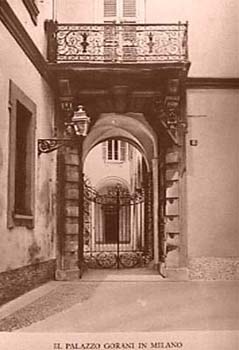 Milano, Palazzo Gorani, in via Gorani, prima della guerra