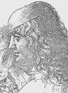 Leonardo da Vinci - Ritratto di adolescente a colloquio con un vecchio