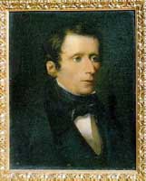 Giacomo Leopardi in un ritratto coevo