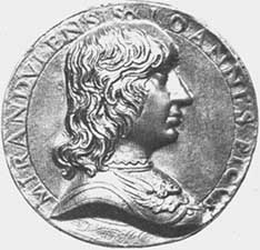 Giovanni Pico della Mirandola in un'antica medaglia commemorativa
