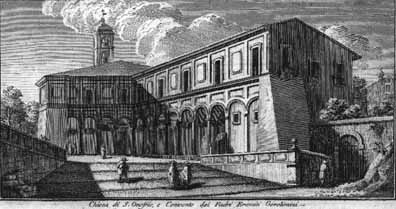 Roma, sant'Onofrio in un'incisione antica.