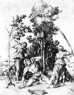 Le baccanti uccidono Orfeo, ''il primo buggerone''.