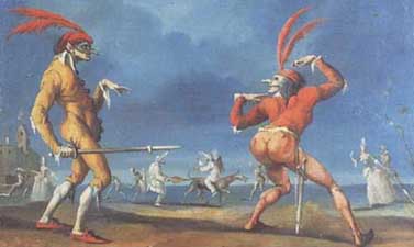 ''Capitan Babbeo'' e ''Cucuba,'' maschere del sec. XVIII - Milano, Museo della Scala