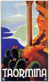 Pubblicit turistica di Taormina del 1933