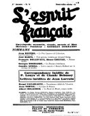 L'esprit franais, 1931