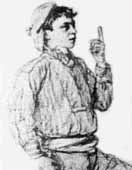 Ragazzino caprese. Disegno di Allers, 1892.