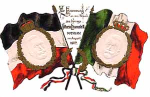 Ritratti di Vittorio Emanuele III e Guglielmo II
