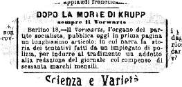 Ritaglio da ''Il Paese'' 19-20 - 1 - 1903