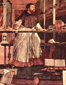Agostino ritratto come studioso umanista da Vittore Carpaccio nel 1502