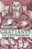 Graziano in un francobollo vaticano del 1951.
