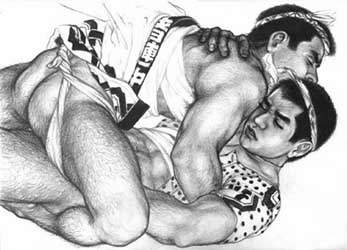 Disegno di coppia maschile gay di Go Hirano