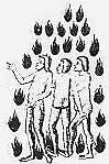 Sodomiti. Miniatura per la ''Divina Commedfia'', 1370 ca.