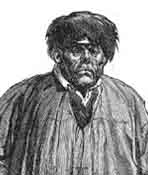 Incisione ottocentesca di uomo ''degenerato''