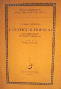 Copertina della ristampa dei _Cantici di Fidenzio_