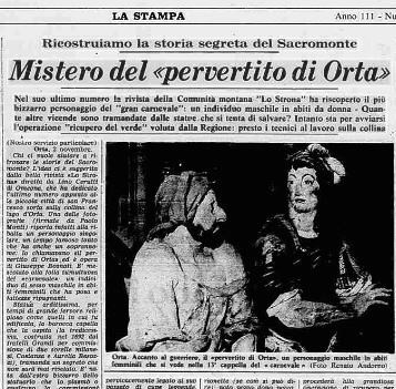 L'articolo de La Stampa edito nel 1977.