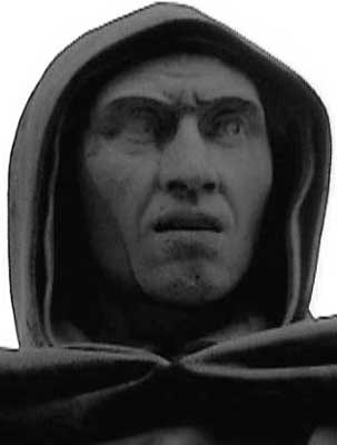 Dettaglio dal monumento al Savonarola a Ferrara, sua citt natale. Foto G. Dall'Orto
