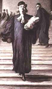 Honor Daumier (1808-1879), Le Grand Escalier du Palais de Justice, 1865.