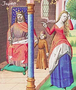 Giove e Ganimede. Miniatura del 1475/80