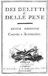 Frontespizio della riedizione del 1780 di _Dei delitti e delle pene_