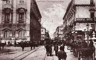 Catania, Via Stesicoro / Etnea nel 1912.