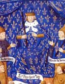 Il re Carlo VII in trono