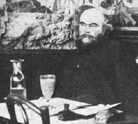 Paul Verlaine beve assenzio in un caf parigino