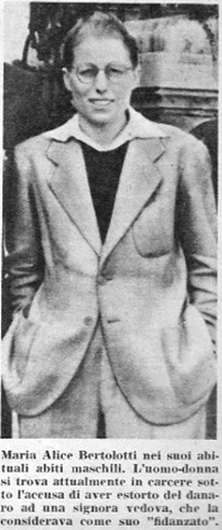 Maria Alice Bertolotti in una foto di Oggi, 1951