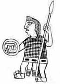 Soldato azteco - Dal codice Huexotzinco, 1531