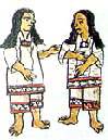 Donne nahua. Dal codex florentinus, di artista indigeno messicano d'epoca spagnola.