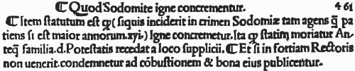 Scansione del paragrafo sulla sodomia.
