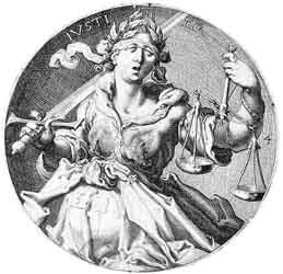 Iustitia - Incisione allegorica