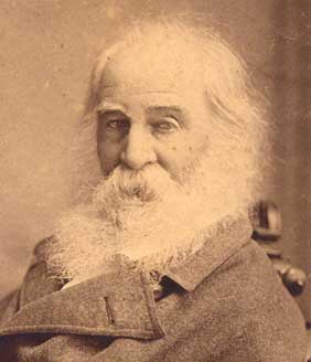 Una fotografia di Walt Whitman (1819-1892) in tarda et