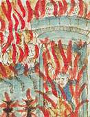 Sodoma in fiamme. Miniatura del 1450.